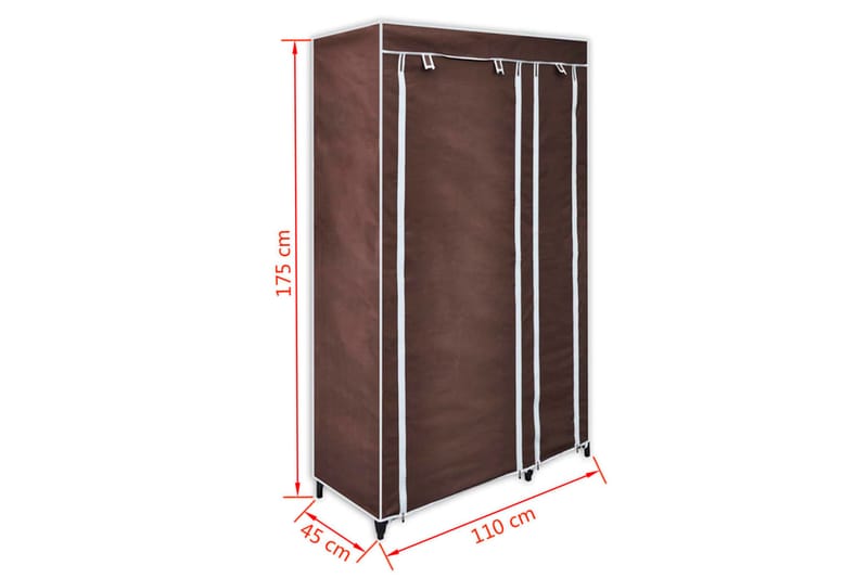 Garderober 2 stk brun stoff - Oppbevaring - Klesoppbevaring - Garderober & garderobesystem