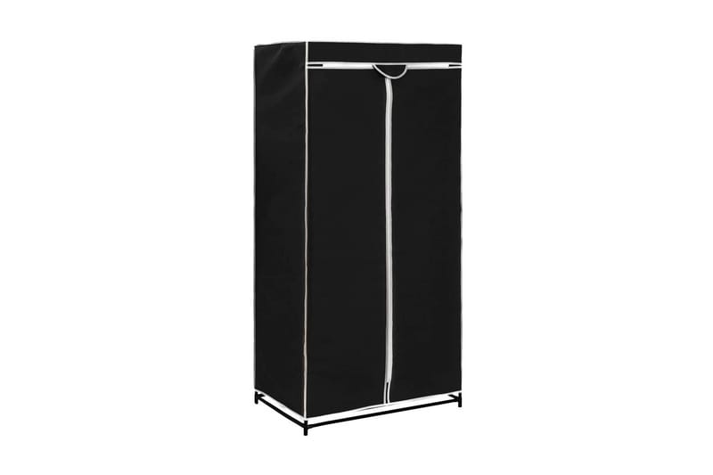 Garderobeskap 2 stk svart 75x50x160 cm - Oppbevaring - Klesoppbevaring - Garderober & garderobesystem