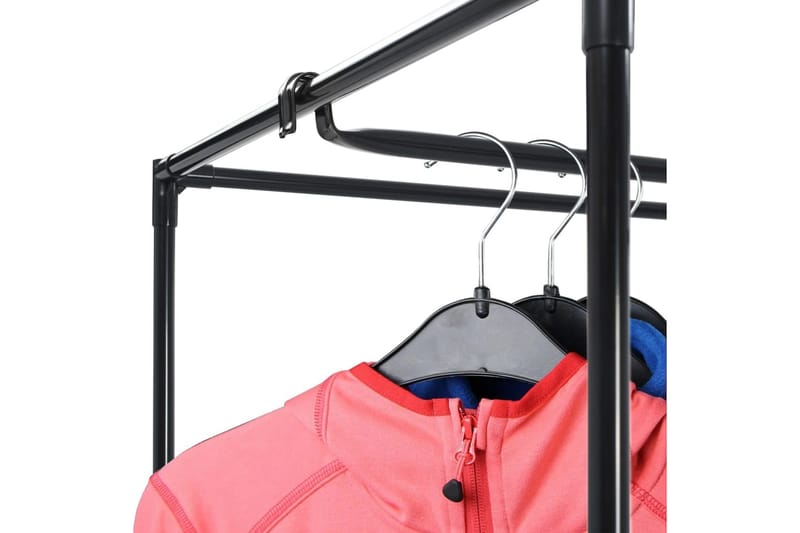 Garderobeskap 2 stk svart 75x50x160 cm - Oppbevaring - Klesoppbevaring - Garderober & garderobesystem