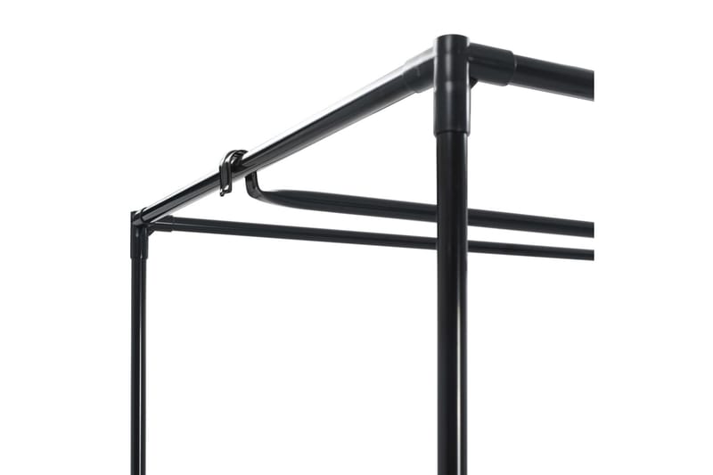 Garderobeskap 2 stk svart 75x50x160 cm - Oppbevaring - Klesoppbevaring - Garderober & garderobesystem