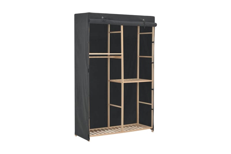 Garderobeskap 3 etasjer grå 110x40x170 cm stoff - Oppbevaring - Klesoppbevaring - Garderober & garderobesystem