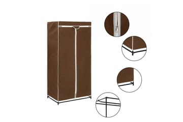 Garderobeskap brun 75x50x160 cm - Oppbevaring - Klesoppbevaring - Garderober & garderobesystem