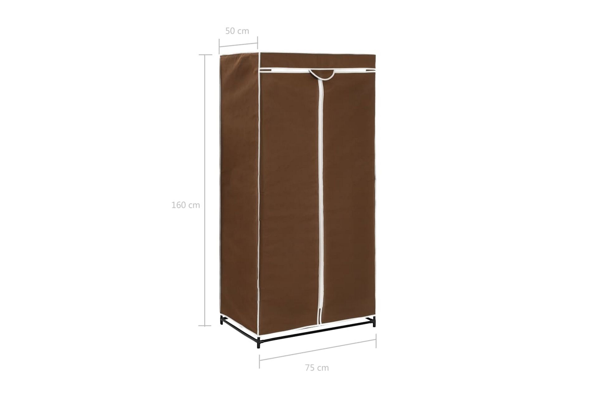 Garderobeskap brun 75x50x160 cm - Oppbevaring - Klesoppbevaring - Garderober & garderobesystem