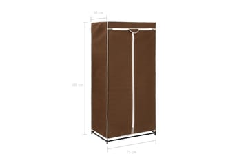 Garderobeskap brun 75x50x160 cm - Oppbevaring - Klesoppbevaring - Garderober & garderobesystem