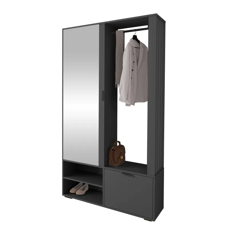 garderobeskap Garderobe MILO grå - Oppbevaring - Klesoppbevaring - Garderober & garderobesystem