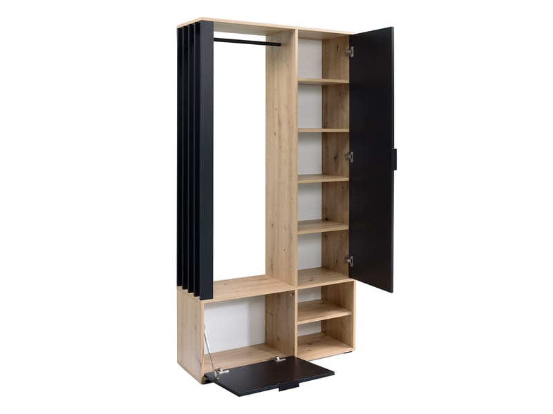 garderobeskap Garderobe MILO grå - Oppbevaring - Klesoppbevaring - Garderober & garderobesystem