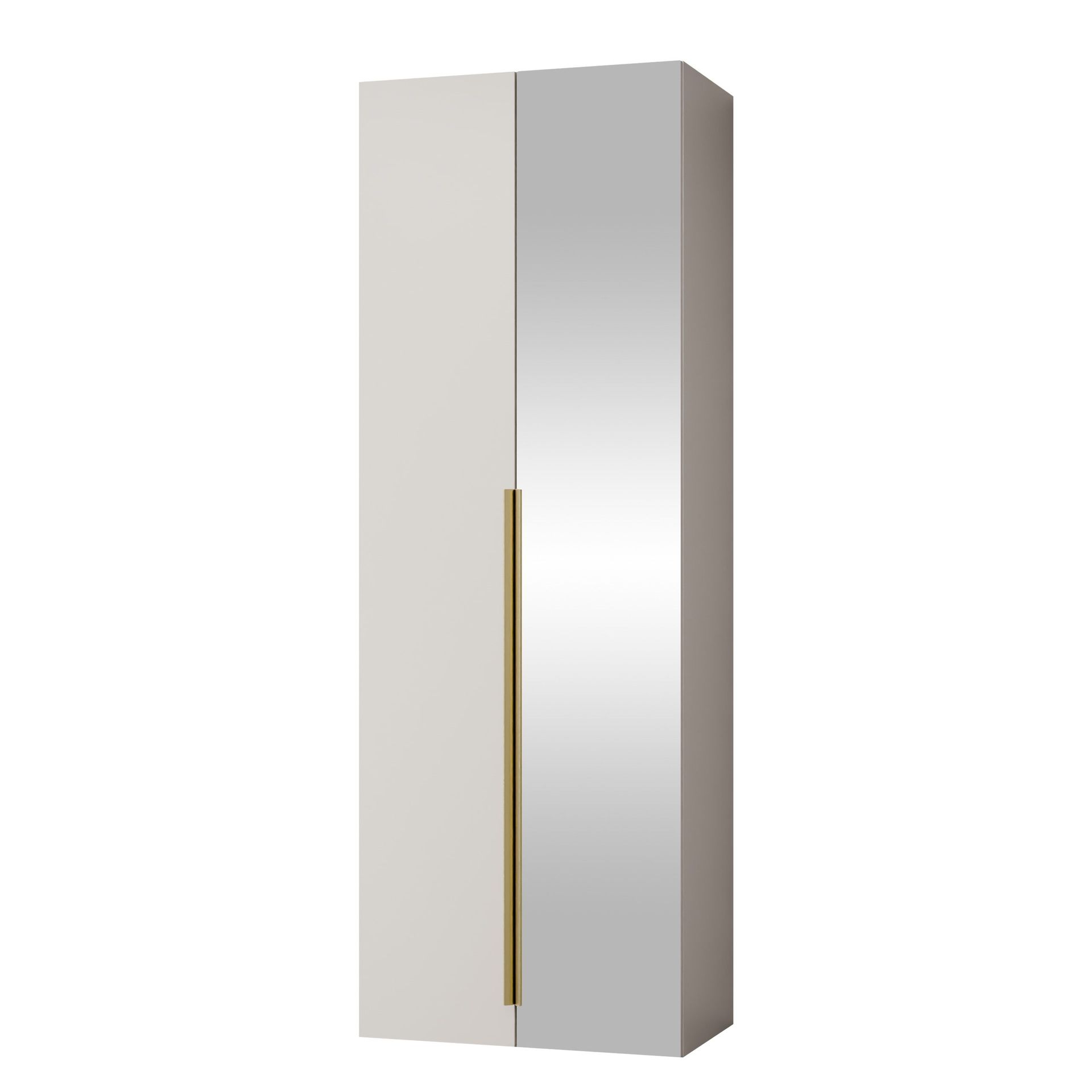 garderobeskap Garderobeskap med speil KERKIN 2D beige -