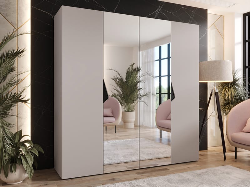 garderobeskap Garderobeskap SANDI 2 200 cashmere Svart - Oppbevaring - Klesoppbevaring - Garderober & garderobesystem - Garderobeskap & klesskap