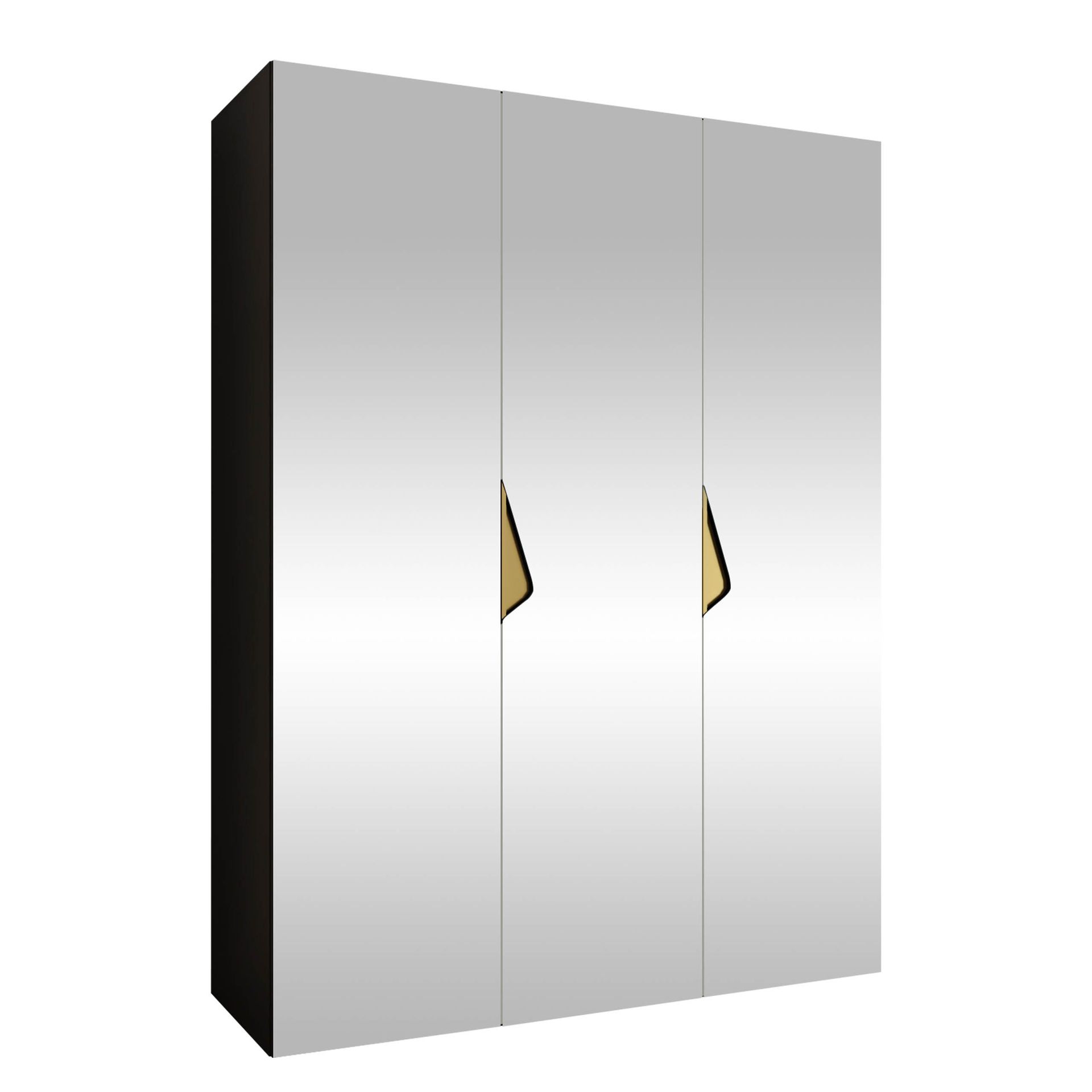 garderobeskap Garderobeskap SANDI 3 150 svart Gull -