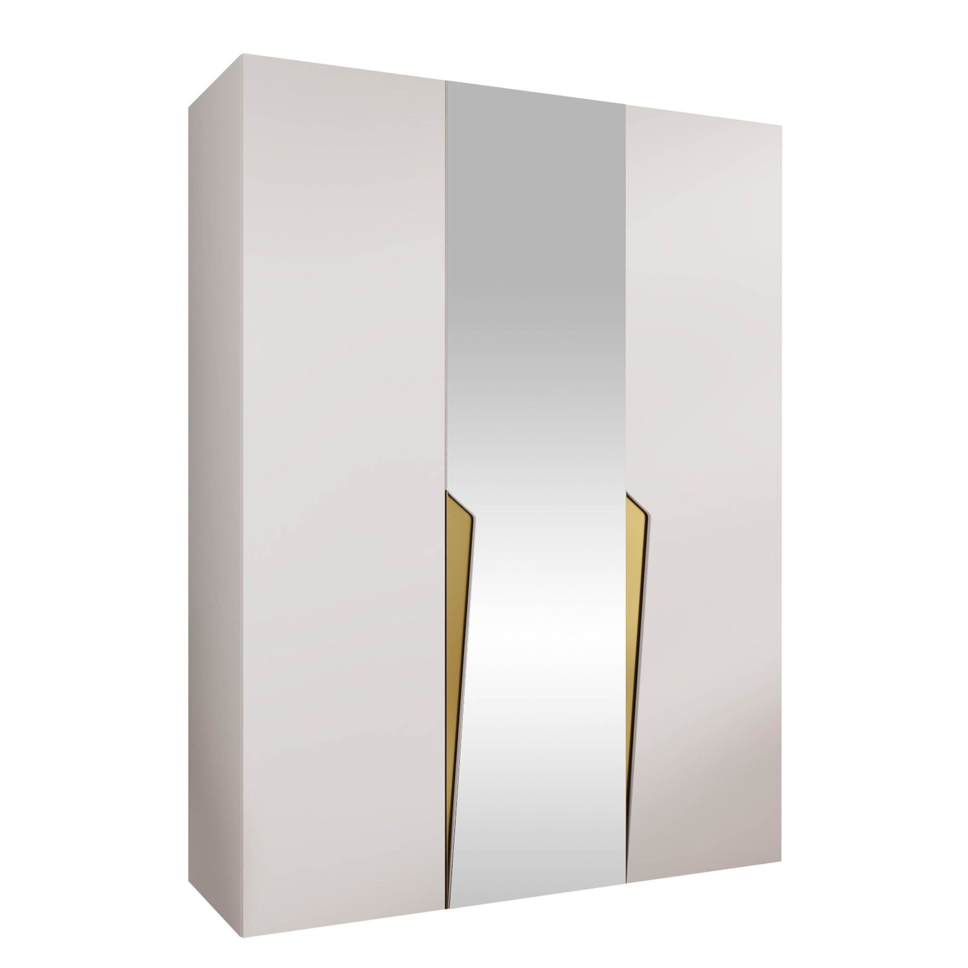 garderobeskap Garderobeskap PIANO 2 150 hvit Gull -