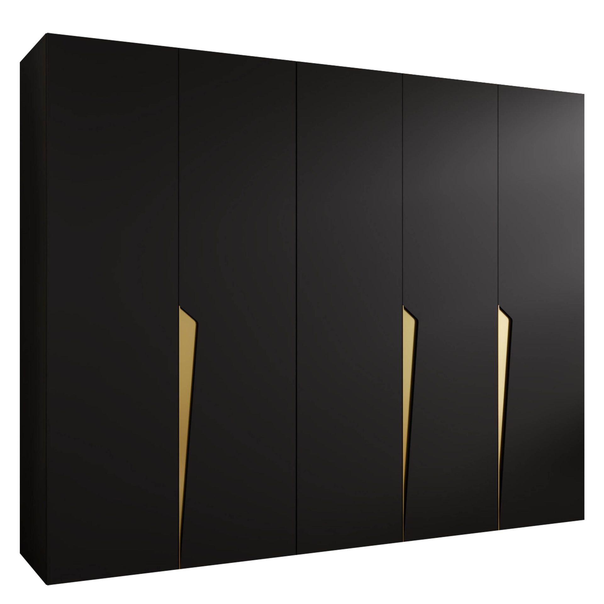 garderobeskap Garderobeskap PIANO 1 250 svart Gull -