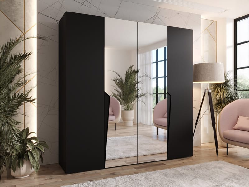 garderobeskap Garderobeskap PIANO 2 200 svart Svart - Oppbevaring - Klesoppbevaring - Garderober & garderobesystem