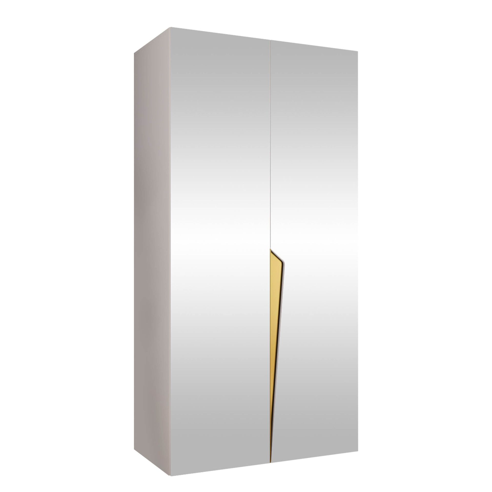 garderobeskap Garderobeskap PIANO 3 100 hvit Gull -