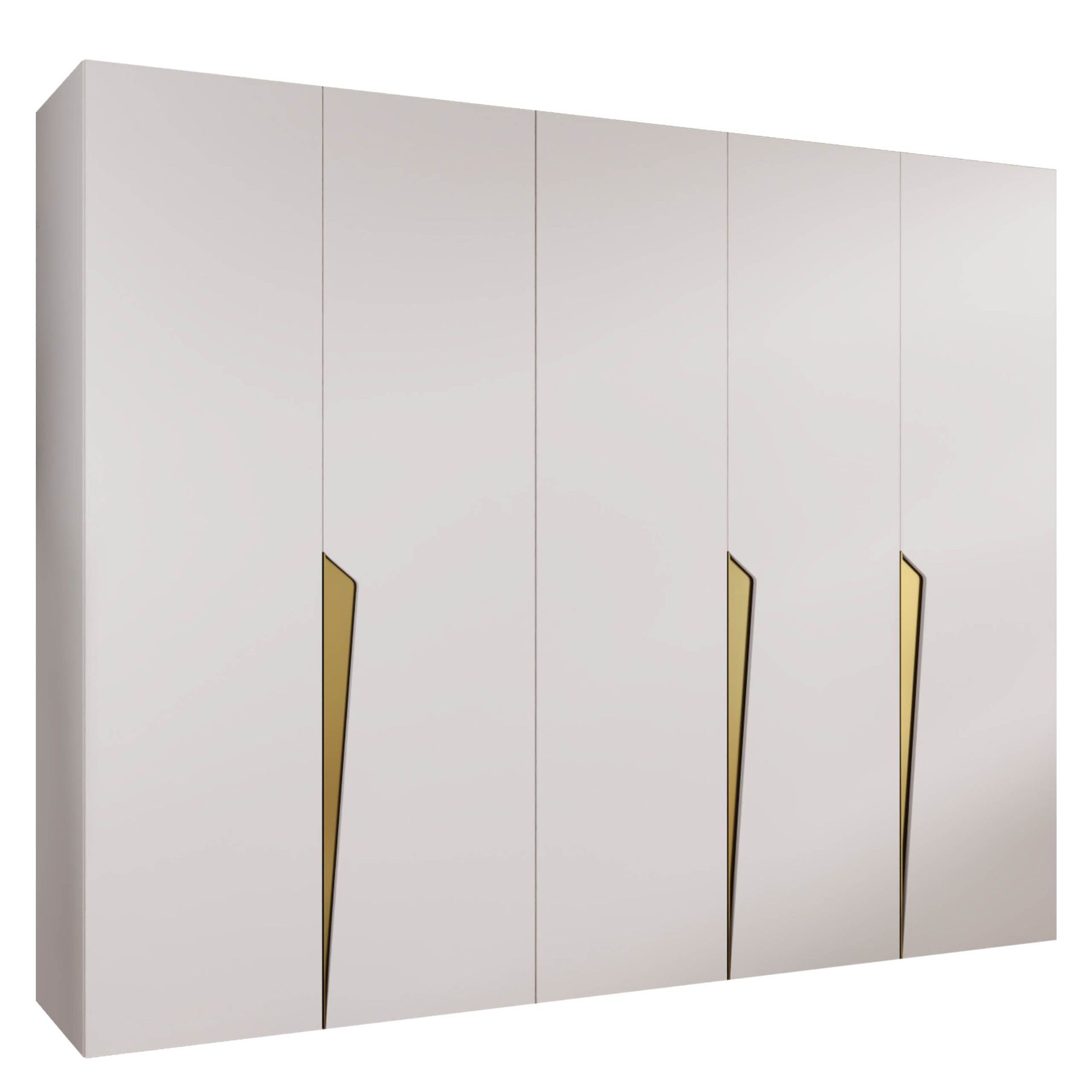 garderobeskap Garderobeskap PIANO 1 250 hvit Gull -