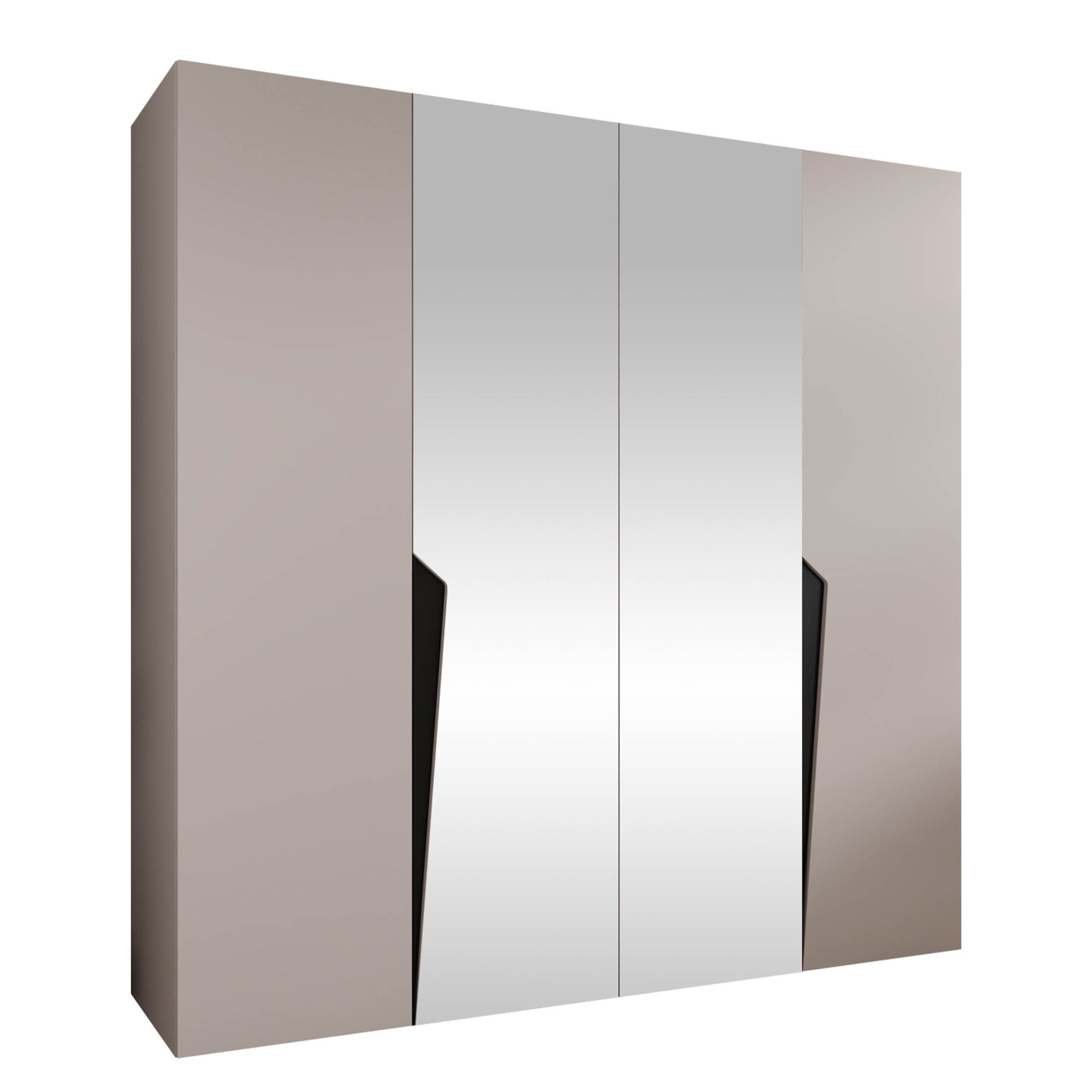 garderobeskap Garderobeskap PIANO 2 200 cashmere Svart -