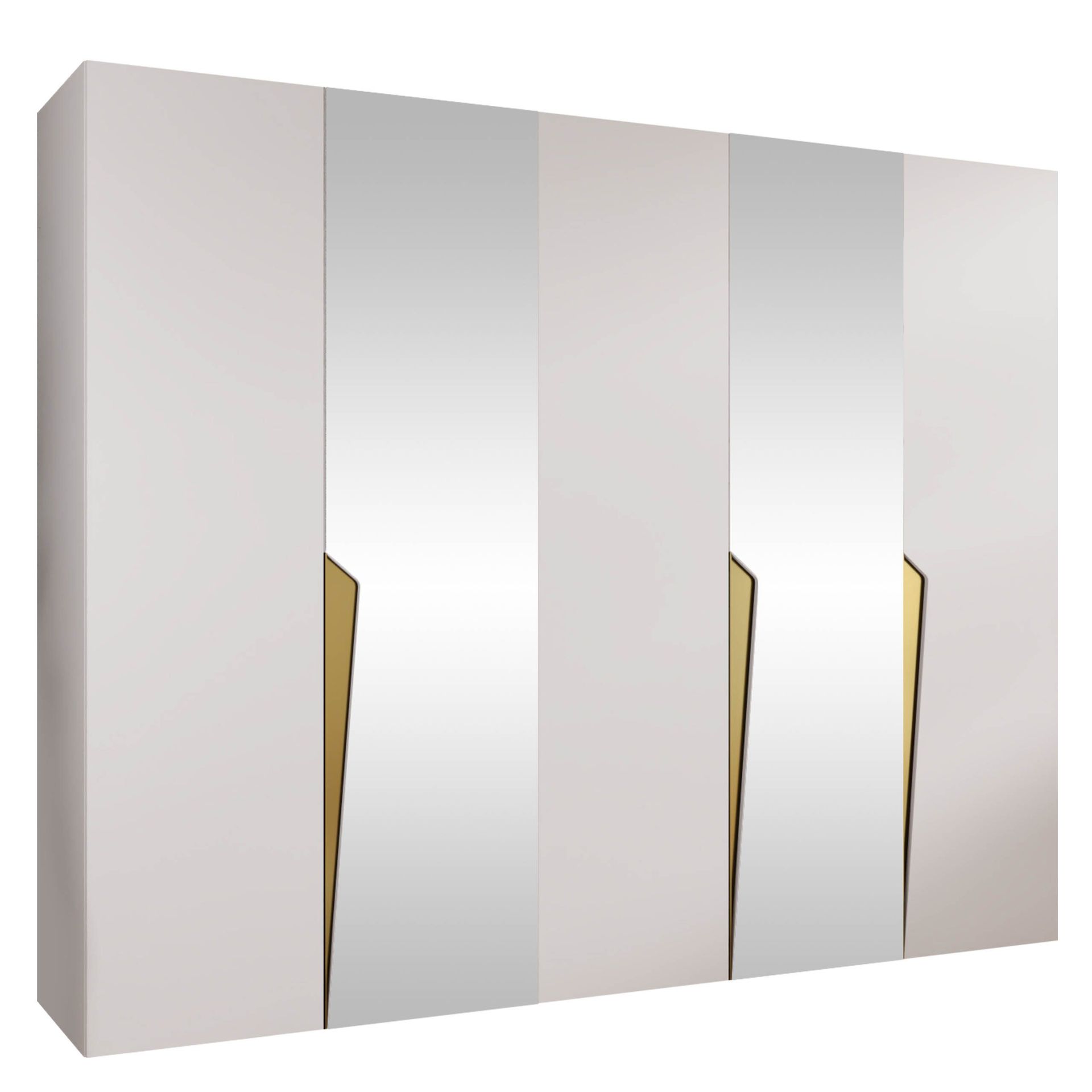garderobeskap Garderobeskap PIANO 2 250 hvit Gull -