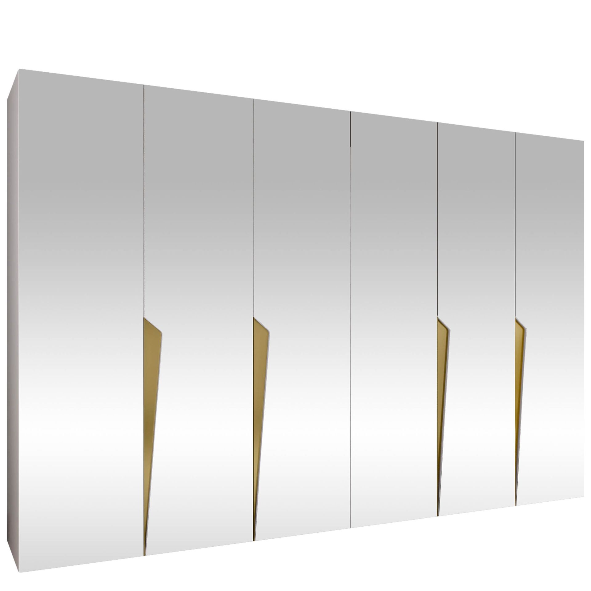garderobeskap Garderobeskap PIANO 3 300 hvit Gull -