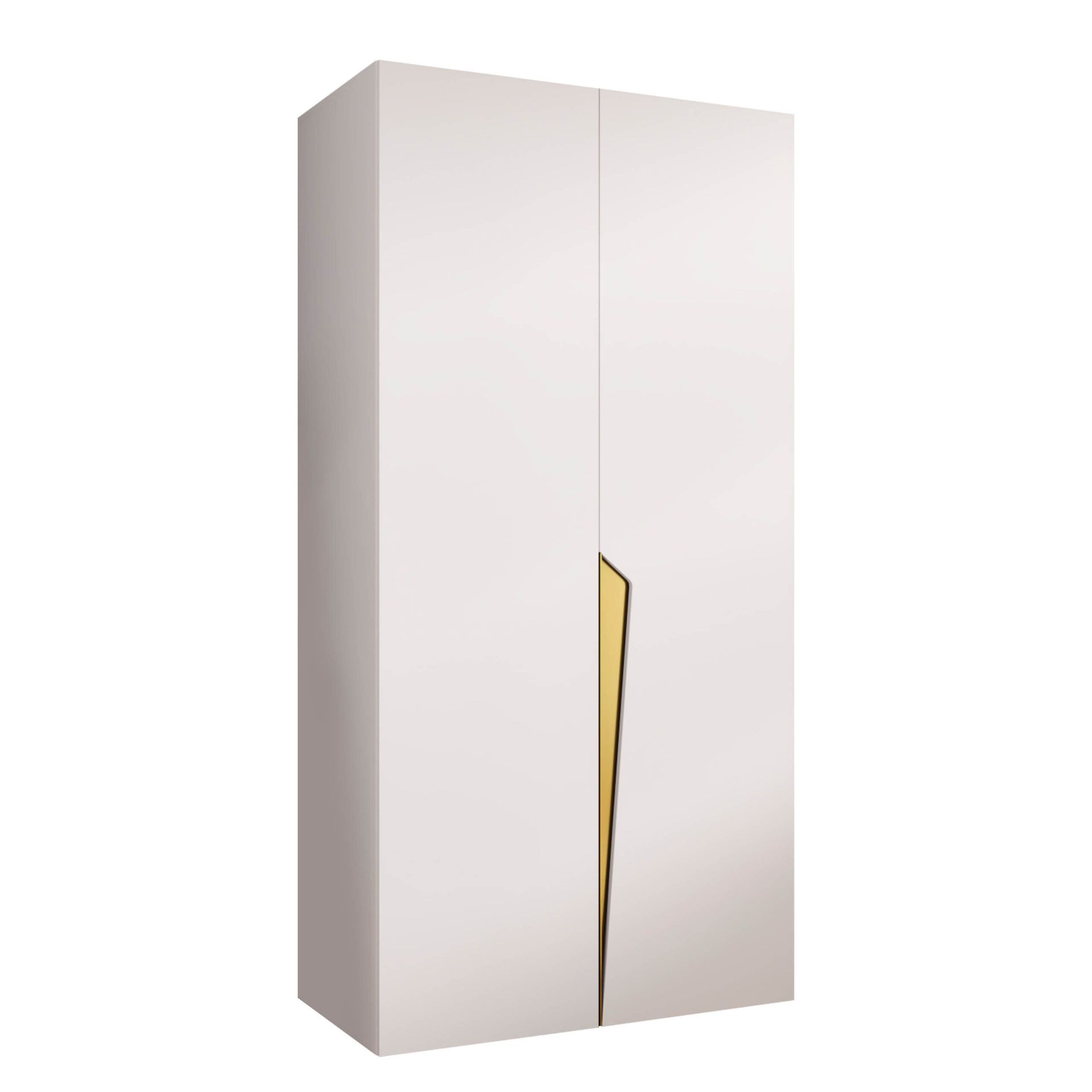 garderobeskap Garderobeskap PIANO 1 100 hvit Gull -