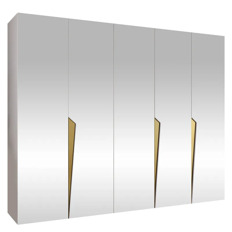 garderobeskap Garderobeskap PIANO 3 250 hvit Gull, undefined