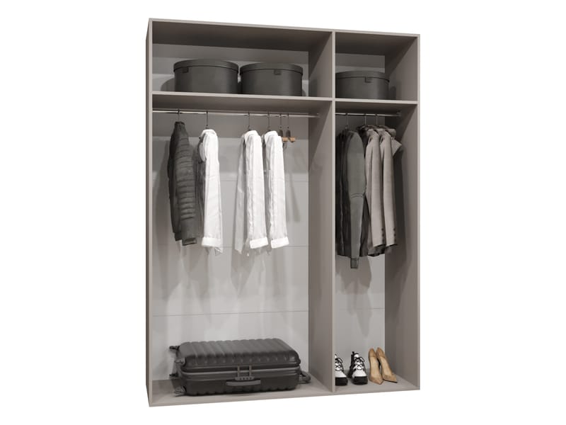 garderobeskap Garderobeskap PIANO 3 150 hvit Svart - Oppbevaring - Klesoppbevaring - Garderober & garderobesystem