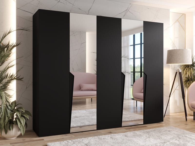garderobeskap Garderobeskap PIANO 2 250 svart Svart - Oppbevaring - Klesoppbevaring - Garderober & garderobesystem - Garderobeskap & klesskap