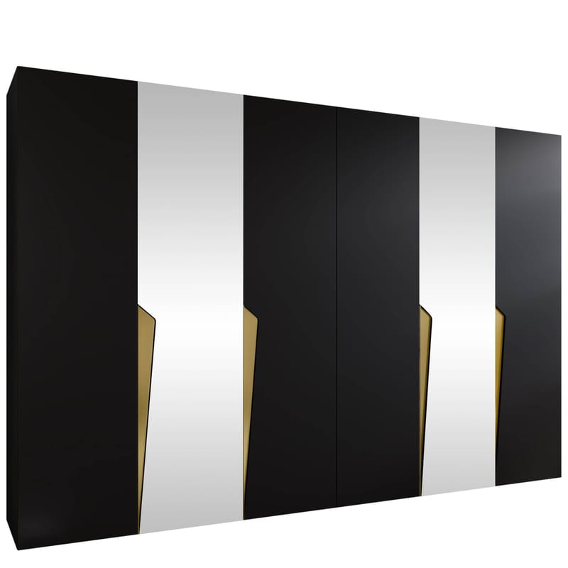 garderobeskap Garderobeskap PIANO 2 300 svart Gull - Oppbevaring - Klesoppbevaring - Garderober & garderobesystem - Garderobeskap & klesskap