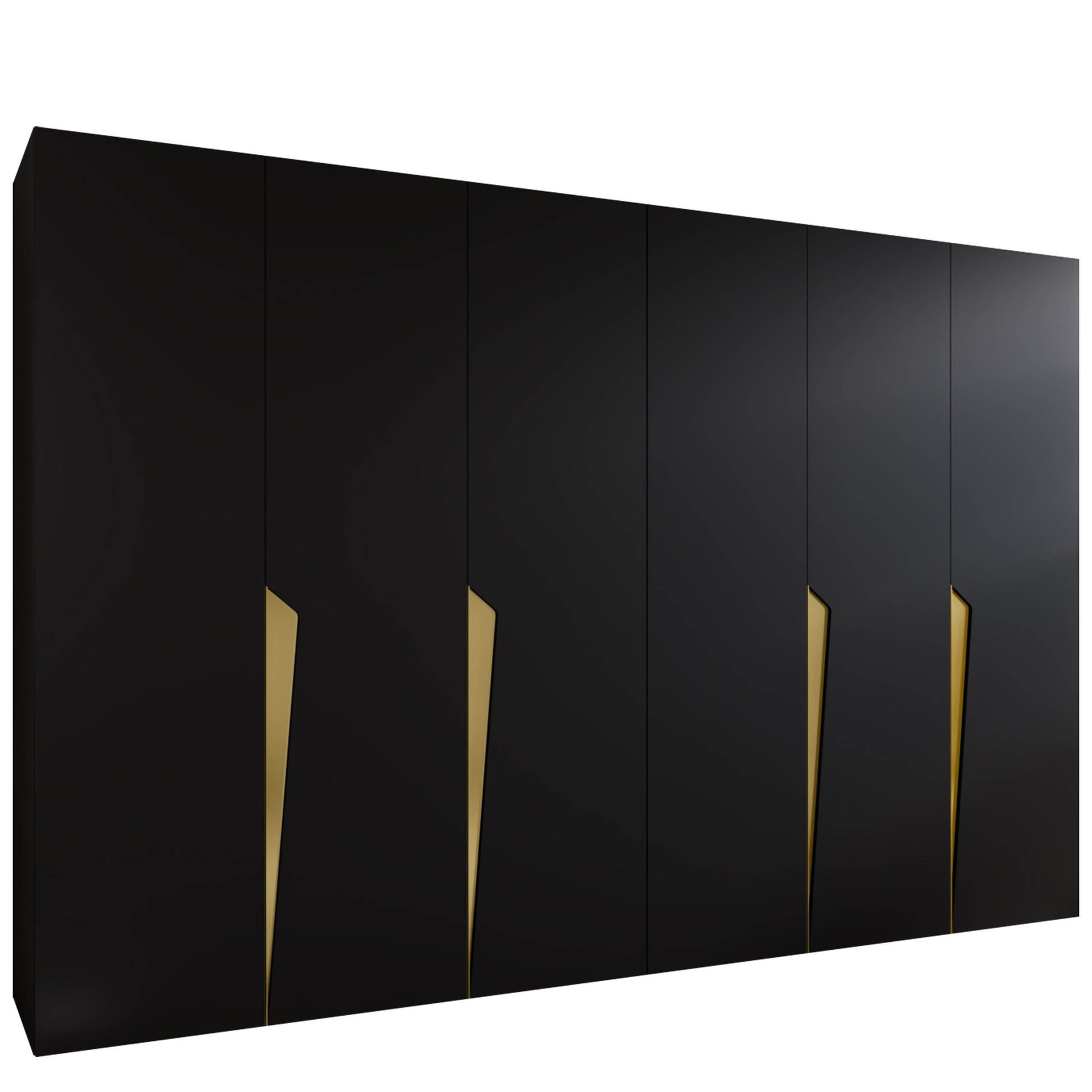 garderobeskap Garderobeskap PIANO 1 300 svart Gull -