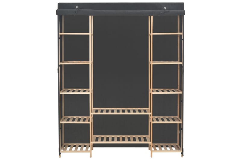 Garderobeskap grå 135x40x170 cm stoff - Oppbevaring - Klesoppbevaring - Garderober & garderobesystem