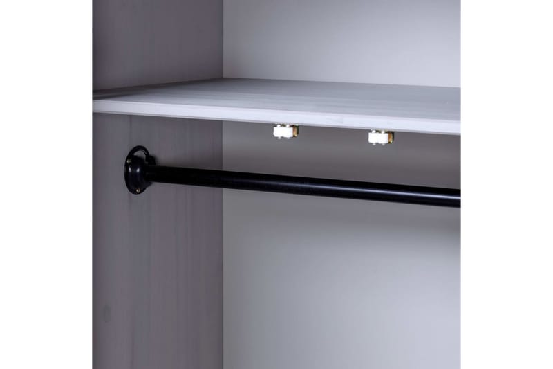 Garderobeskap grå 80x50x171,5 cm heltre furu Panama Range - Grå - Oppbevaring - Klesoppbevaring - Garderober & garderobesystem