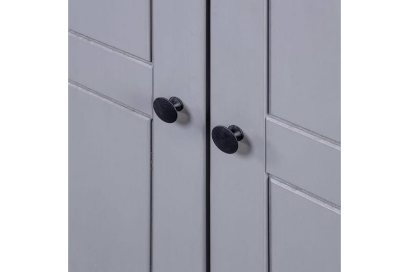Garderobeskap grå 80x50x171,5 cm heltre furu Panama Range - Grå - Oppbevaring - Klesoppbevaring - Garderober & garderobesystem