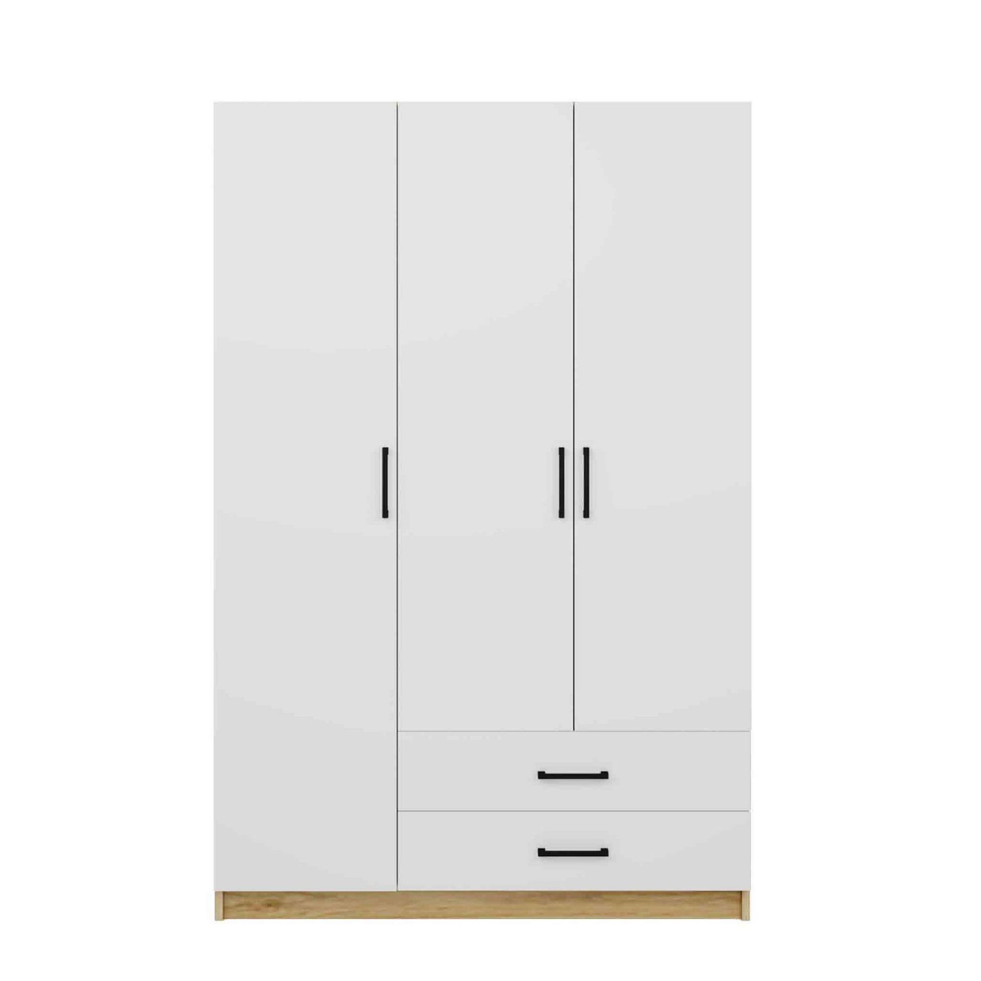 Garderobeskap Hanah Home Yaman (120 x 181 x 45 cm) Valnøtt hvit - Valnøtt og hvit
