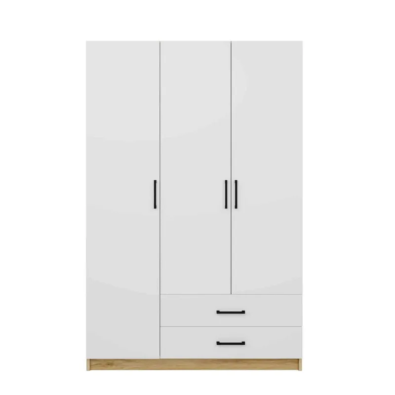 Garderobeskap Hanah Home Yaman (120 x 181 x 45 cm) Valnøtt hvit, Valnøtt og hvit