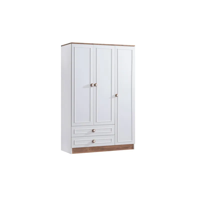Garderobeskap Homitis Beta 3 (118 x 182 x 50 cm) brun hvit, undefined