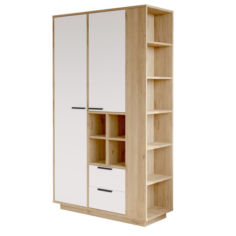 Garderobeskap Homitis Fortis (110 x 190 x 45 cm) Eik hvit, undefined