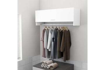 Garderobeskap hvit 100x32,5x35 cm sponplate - Hvit - Oppbevaring - Klesoppbevaring - Garderober & garderobesystem