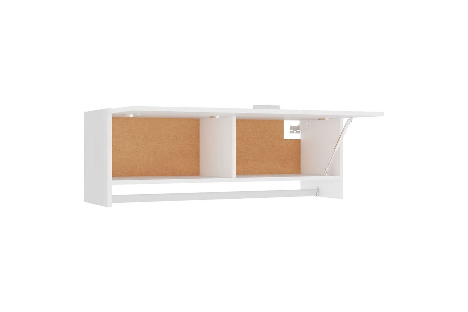 Garderobeskap hvit 100x32,5x35 cm sponplate - Hvit - Oppbevaring - Klesoppbevaring - Garderober & garderobesystem