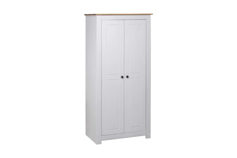 Garderobeskap hvit 80x50x171,5 cm heltre furu Panama Range - Hvit - Oppbevaring - Klesoppbevaring - Garderober & garderobesystem