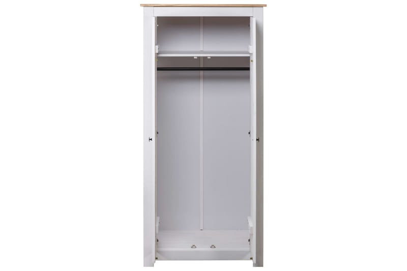 Garderobeskap hvit 80x50x171,5 cm heltre furu Panama Range - Hvit - Oppbevaring - Klesoppbevaring - Garderober & garderobesystem