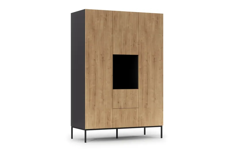 Anjal Garderobeskap 135 cm, Eik