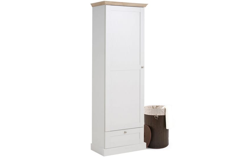 Dareia Garderobe 60 cm - Hvit / Brun - Oppbevaring - Klesoppbevaring - Garderober & garderobesystem - Garderobeskap & klesskap