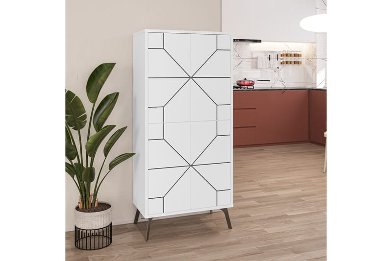 Dune Garderobeskap 62,6x136 cm Hvit - Hanah Home - Oppbevaring - Klesoppbevaring - Garderober & garderobesystem - Garderobeskap & klesskap