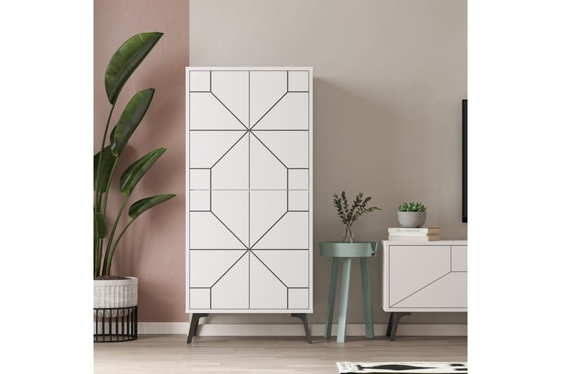 Dune Garderobeskap 62,6x136 cm Hvit - Hanah Home - Oppbevaring - Klesoppbevaring - Garderober & garderobesystem - Garderobeskap & klesskap