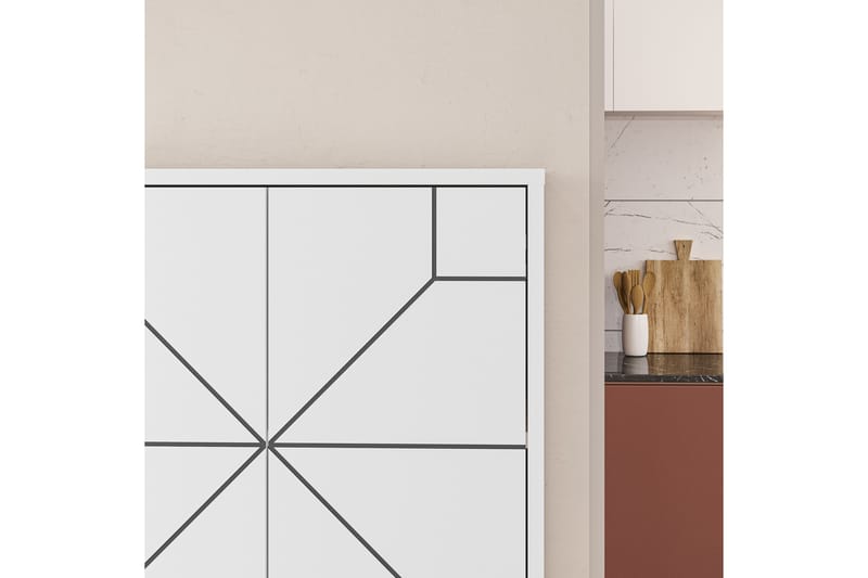 Dune Garderobeskap 62,6x136 cm Hvit - Hanah Home - Oppbevaring - Klesoppbevaring - Garderober & garderobesystem - Garderobeskap & klesskap
