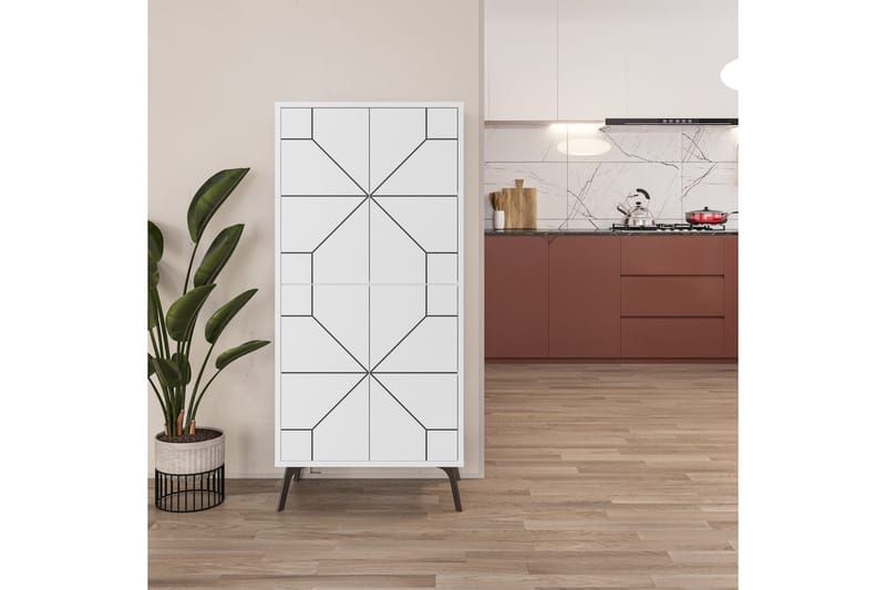 Dune Garderobeskap 62,6x136 cm Hvit - Hanah Home - Oppbevaring - Klesoppbevaring - Garderober & garderobesystem - Garderobeskap & klesskap