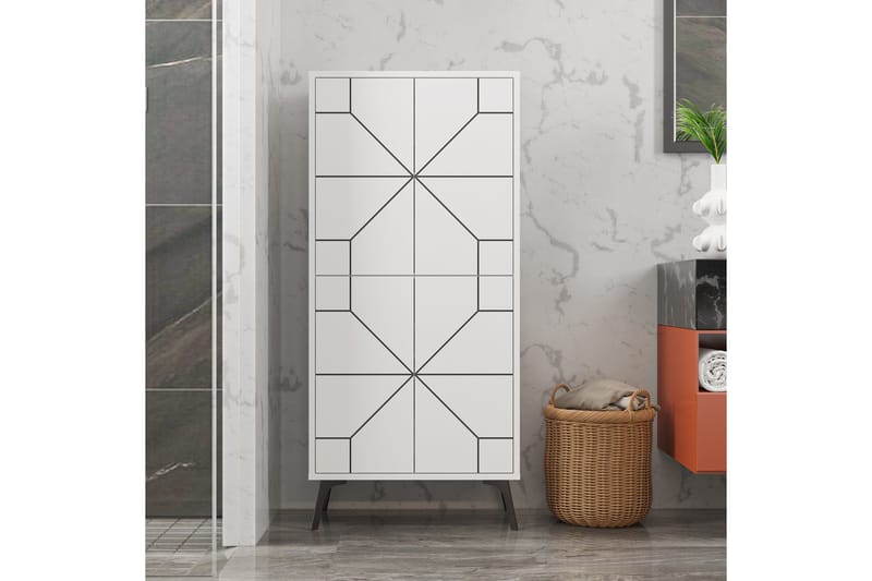 Dune Garderobeskap 62,6x136 cm Hvit - Hanah Home - Oppbevaring - Klesoppbevaring - Garderober & garderobesystem - Garderobeskap & klesskap