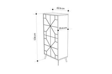 Dune Garderobeskap 62,6x136 cm Hvit - Hanah Home - Oppbevaring - Klesoppbevaring - Garderober & garderobesystem - Garderobeskap & klesskap