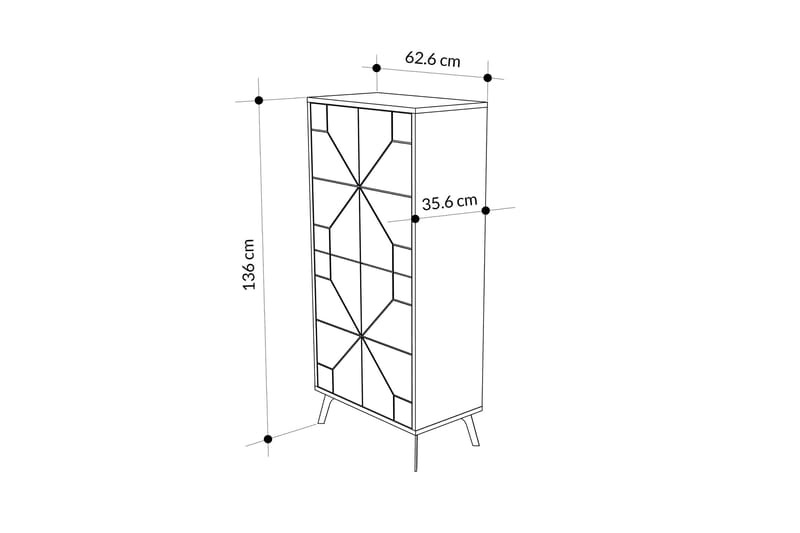 Dune Garderobeskap 62,6x136 cm Hvit - Hanah Home - Oppbevaring - Klesoppbevaring - Garderober & garderobesystem - Garderobeskap & klesskap