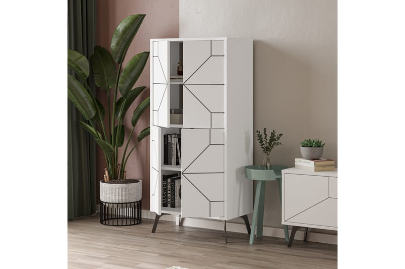 Dune Garderobeskap 62,6x136 cm Hvit - Hanah Home - Oppbevaring - Klesoppbevaring - Garderober & garderobesystem - Garderobeskap & klesskap