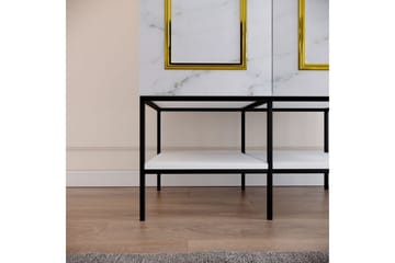 Elesham Garderobe 50x126 - Hvit/Svart/Gull - Oppbevaring - Klesoppbevaring - Garderober & garderobesystem - Garderobeskap & klesskap
