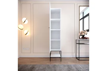 Elesham Garderobe 50x42 - Hvit/Svart/Gull - Oppbevaring - Klesoppbevaring - Garderober & garderobesystem - Garderobeskap & klesskap